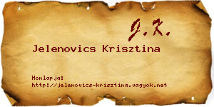Jelenovics Krisztina névjegykártya